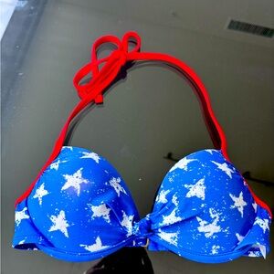 American Flag USA Bikini Top XS